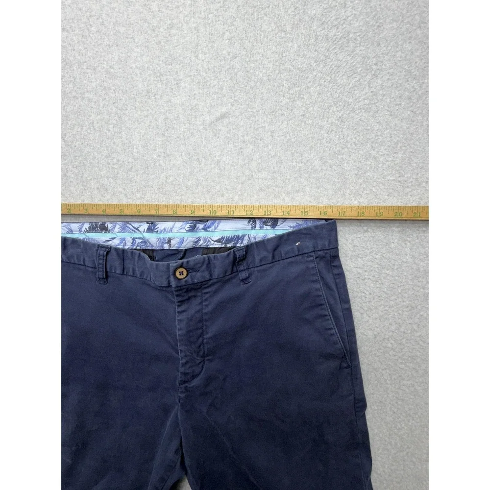 Tommy Bahama Mens 36x30 Blue Stretch Chino Pants Straight‎ Casual